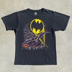 RARE Vtg 1988 Batman DC Comics Single-Stitch Bat Signal Black Tshirt GRAIL!!